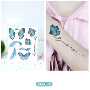 Butterfly tattoo stickers, tattoo stickers, disposable tattoo stickers