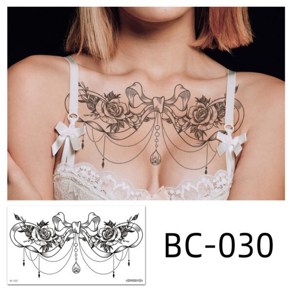 Tattoo stickers, Chest tattoo, Bow