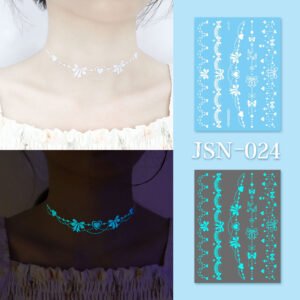 fluorescent tattoo, luminous tattoo stickers, tattoo stickers