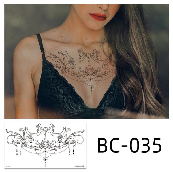 Tattoo stickers, Chest tattoo, Bow